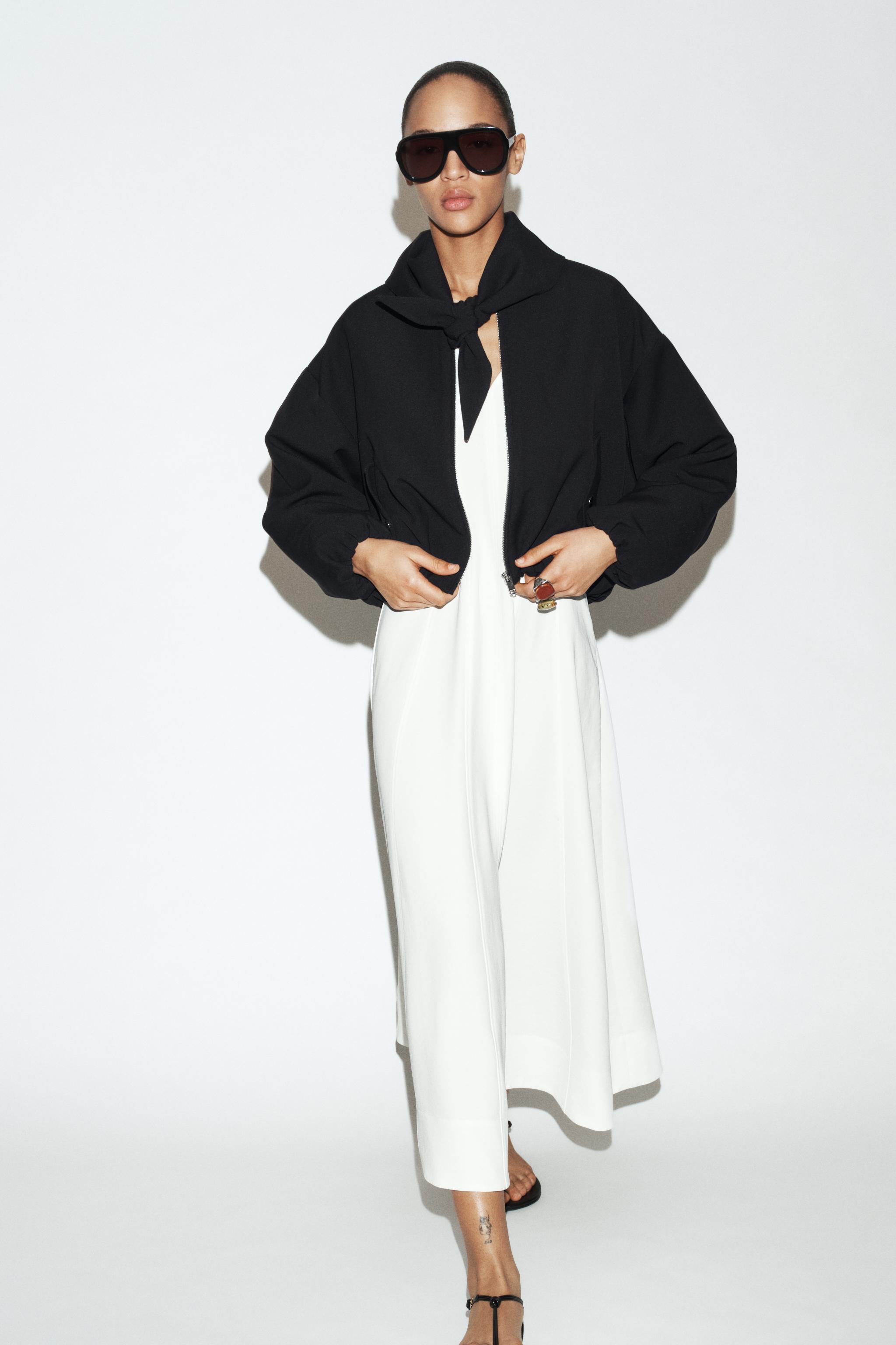 BOMBER À FOULARD AMOVIBLE